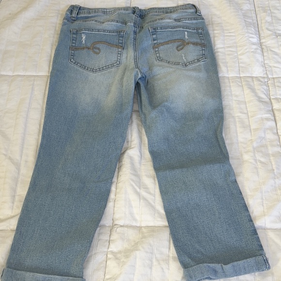 Justice - Jean Capri pants with cuffed hems - size 10 plus - Picture 3 of 3